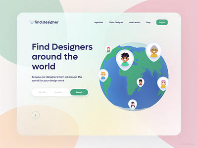 Hero Concept with Illustration design hero section illustration landing ui ui design user interface user interface design