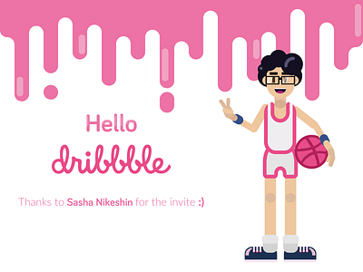 Hello Dribbble! debut debut shot dribbble first shot hello hello dribbble illustration