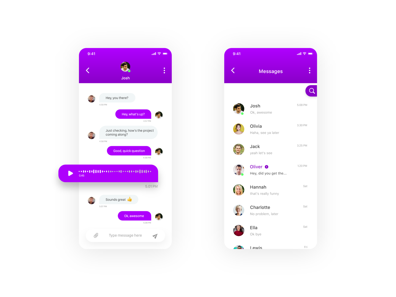 Messaging Conceptual Design by yomaldoesdesign on Dribbble