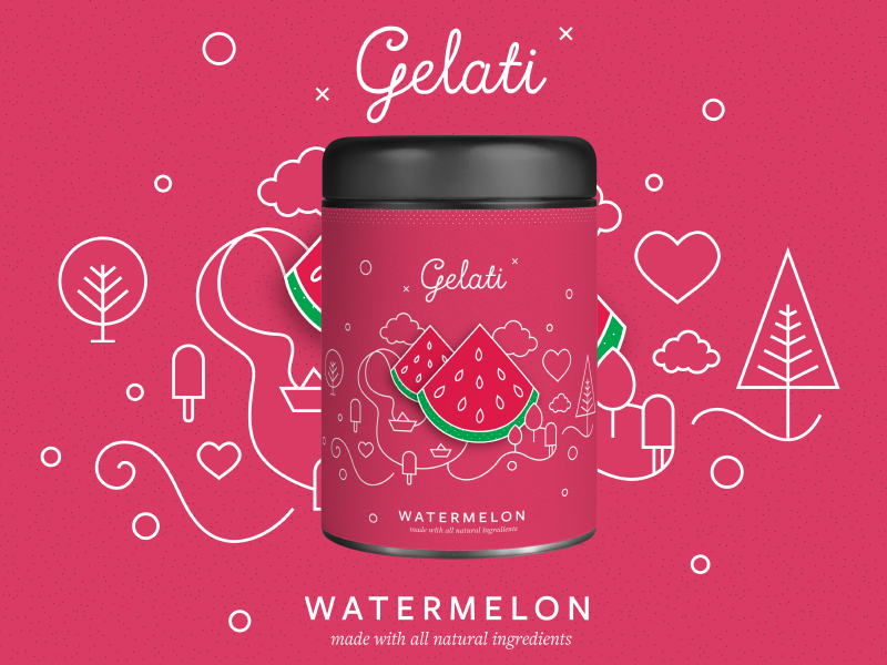 Gelati Watermelon Gelato by Purvaja Patel on Dribbble