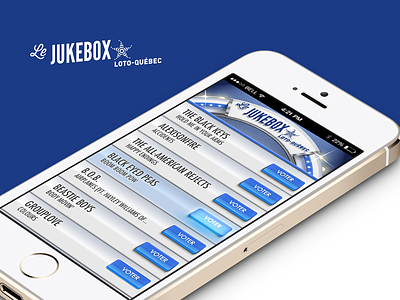 Jukebox Loto-Québec agency app application art direction design