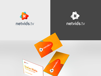 Netvids art direction branding logo