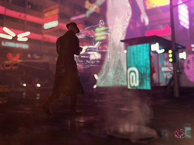 cyberpunk city by tg 1 3d aftereffects art cinema4d cyberpunk futuristic octane render