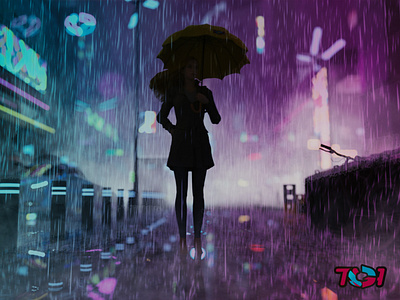 Rain cinema4d creativity cyberpunk futuristic octane render photoshop