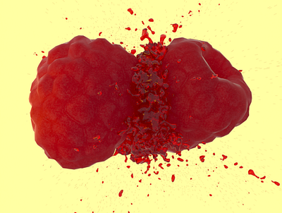 Raspberries clash 3d cinema4d creativity octane render x particles
