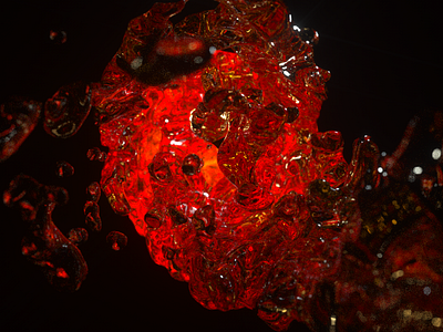 Abstract glowing liquid 3d abstract art cinema4d octane render
