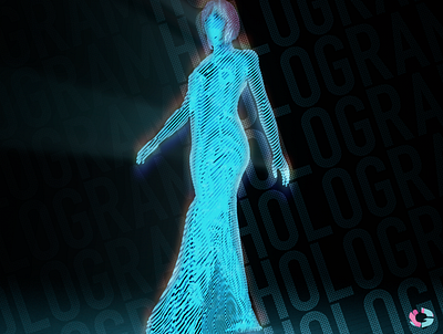 hologram girl 3d aftereffects art cinema4d creativity cyberpunk design futuristic octane render photoshop poster