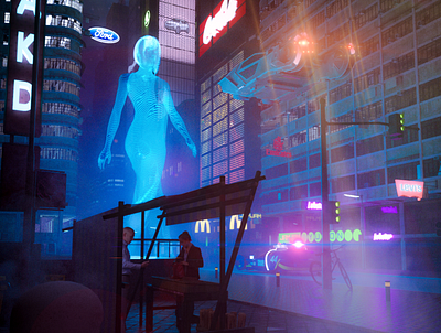 cybercity version 2 3d aftereffects art cinema4d cyberpunk futuristic hologram octane render photoshop