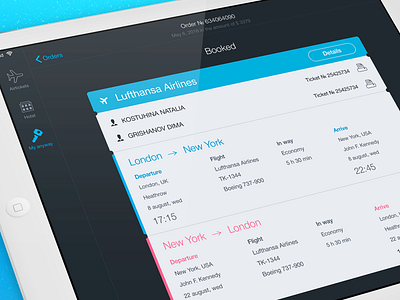 Ticket (From Travel application) - iPad