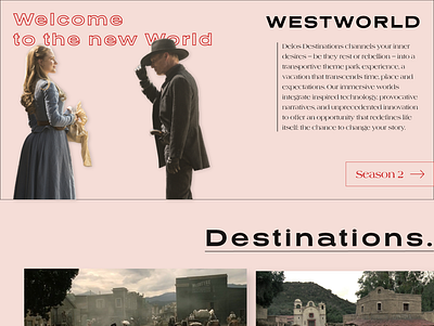 Westworld - web concept adobe xd hbo ui ui design website westworld