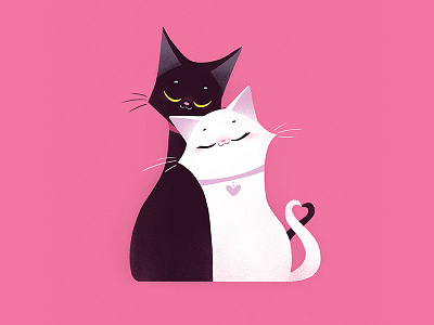 Cat Love design illustration
