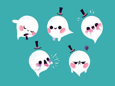 Ghost character cute design illustration