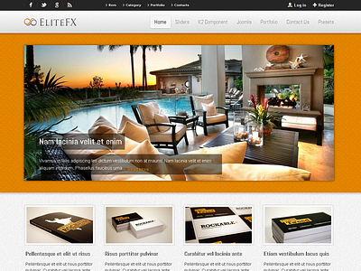 EliteFX - Fully Responsive Joomla Template blog business gantry joomla 2.5 k2 portfolio responsive showcase slideshow sortable portfolio