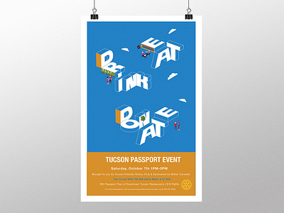 Tucson Passport Event Poster event flyer graphic design illustration poster poster design typography