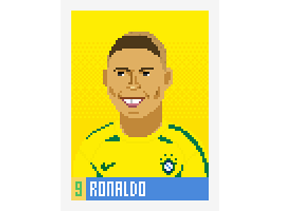 2002 Ronaldo 2002 brazil guessi pixel art pixelart ronaldo world cup