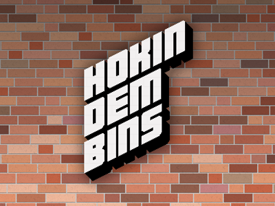 Possible branding for Hokin Dem Bins branding brick hokin dem bins pixel art