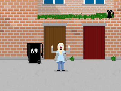 Alley cat bin hoker game hokin dem bins iphone pixel art