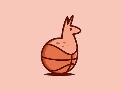 Llama Ball Logo animal ball basketball cartoon character cute illustration llama logo mascot