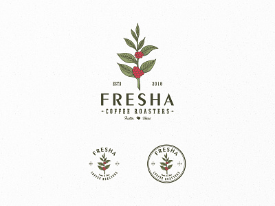 Fresh Coffee badge beverage cafe coffee coffee bar logo roasters vintage