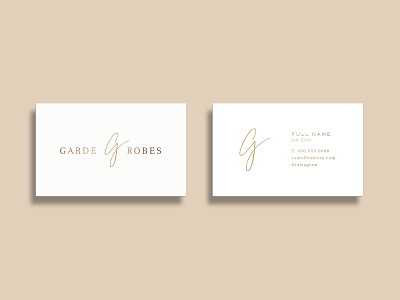 Garde Robes Business Cards brand design brand identity branding business card design business cards collateral design graphic design handlettering logo