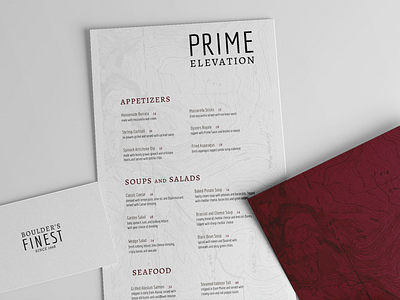 Prime Elevation Menu