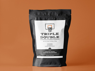 Triple Bond Coffee Roasters - Coffee Bag basketball branding coffee illustration small town texas