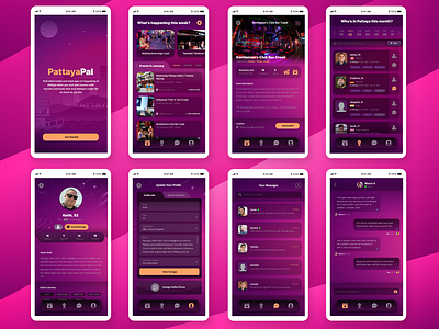 Mockup for Pattaya Night Life Events + Social Connections App