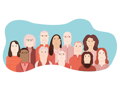 Team Illustration flat illustration people portrait team work