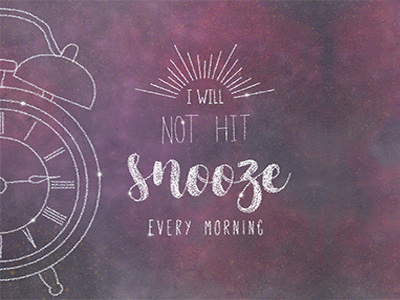 Small Goals alarm clock galaxy goals illustration lauren hom lettering morning simple snooze space stars