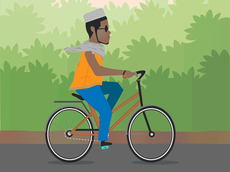 Keep On! animation bicycle cycle cycling designsbyes gif illustration lagos loop motion nigeria