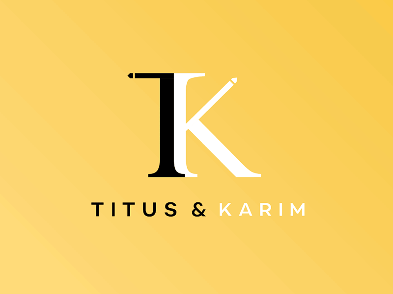 Titus & Karim animation gif lagos logo luxury nigeria shopping