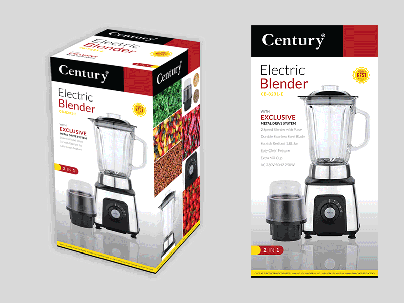 Century Blender Package appliance blender box design electronics gif kitchen lagos layout nigeria package product