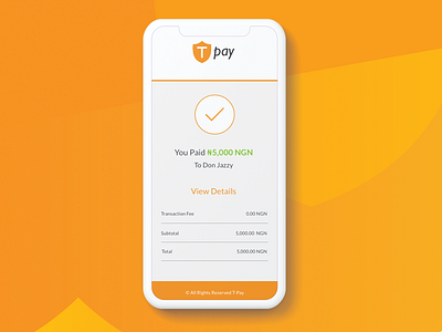 T Pay Mobile Mockup africa app branding design designsbyes ios lagos layout minimal money app nigeria payment payment app type typography ui ux vector web website