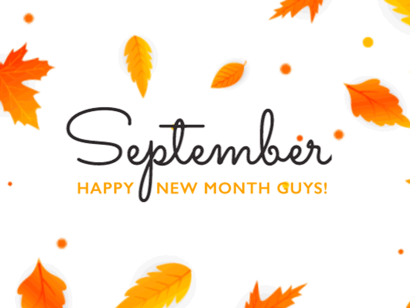 September 2018 africa animation art autumn design designsbyes fall gif hand lettering happy happy new month illustration lagos nigeria typography vector