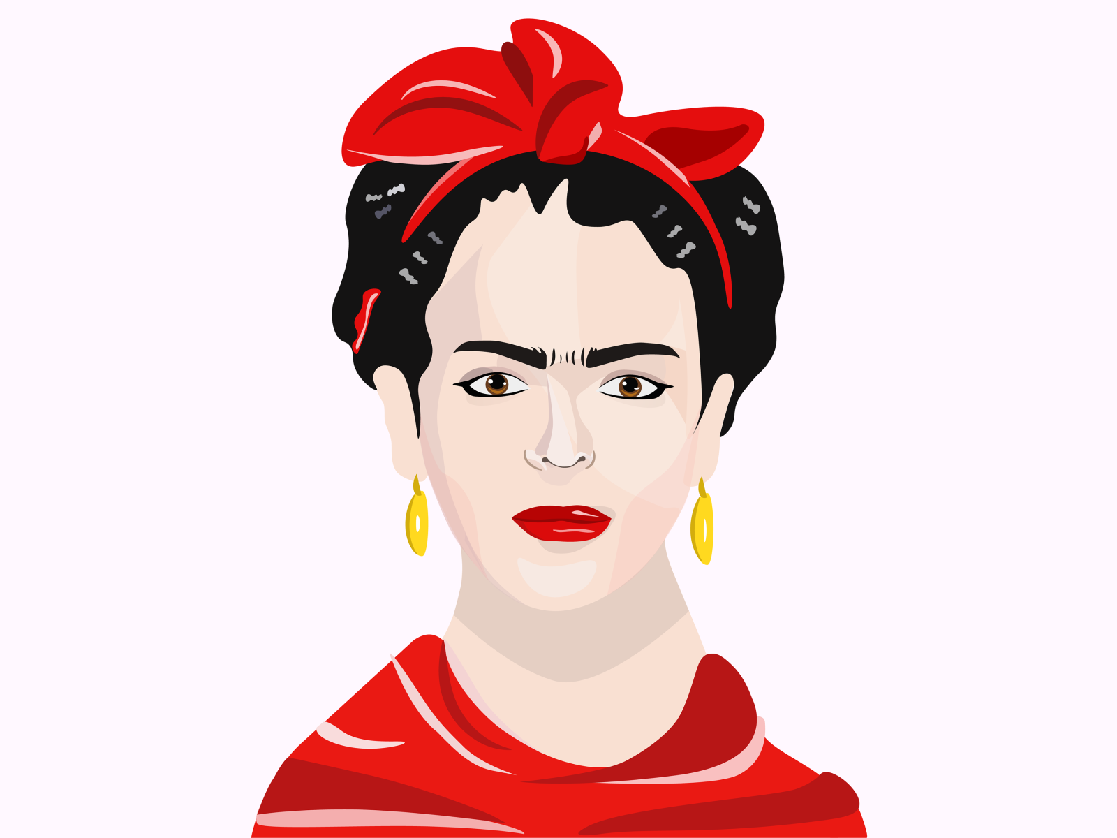 Frida Kahlo illustration by Kristina Adejanova on Dribbble