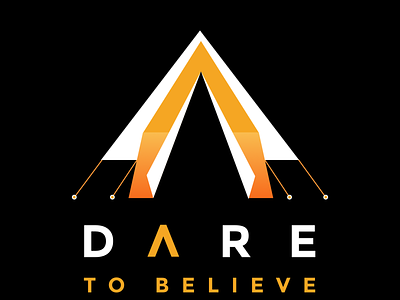 Dare To Believe - Black Tee branding design flat illustration logo