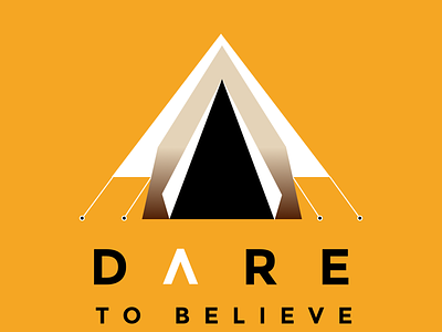 Dare to Believe - Orange Tee 2 branding design flat illustration logo