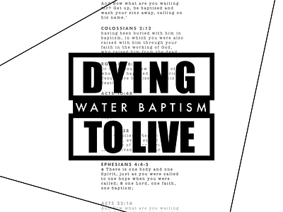 Water Baptism - White design poster design