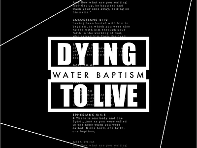 Water Baptism - Black branding design poster design