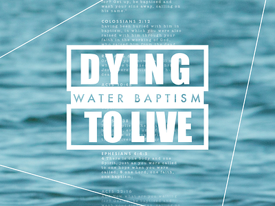 Water Baptism - Colour branding design poster design