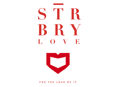 Strbry Love Red On White branding design fashion brand fashion design logo