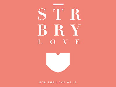Strbry Love White On Tea Rose branding design fashion brand fashion design logo