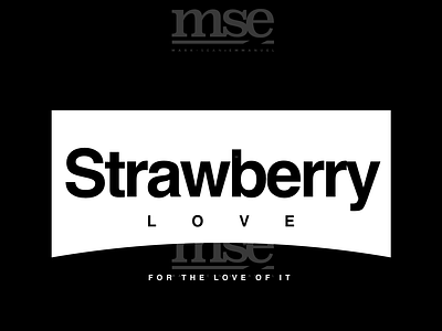 Strbry Love Strap White On Black branding design fashion brand fashion design logo