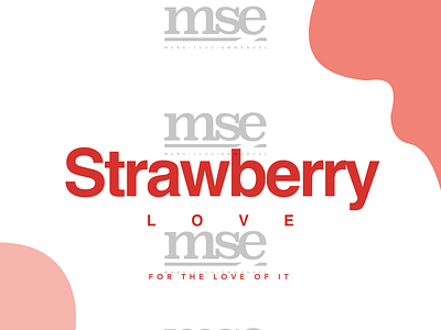 Strbry Love Pattern On Wred branding design fashion brand fashion design logo