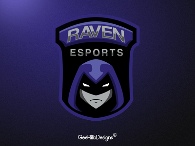 Raven eSports adobe design illustrator logo mascot photoshop raven teen titans