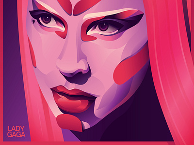 Lady Gaga Chromatica Portrait cool digital illustration gig gigposter illustration lady gaga music portrait poster