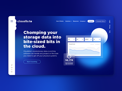 Cloudbite (Glassmorphism) branding design dribbbleweeklywarmup flat justforfun ui ux vector web website