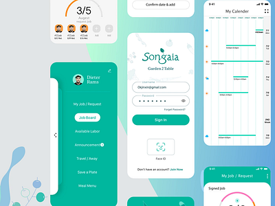 Mockup of Songaia illustration interactive interface ios loading screen vector