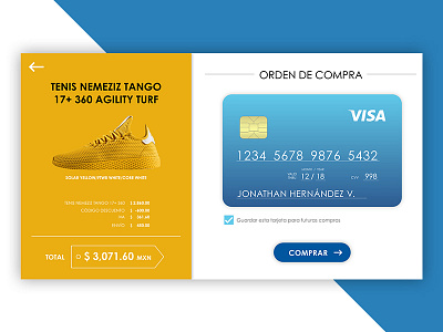 CheckOut #002 - Credit Card - Daily UI 002 buy ckeckout creditcard dailyui interface order pay placeorder shoes shopping visa