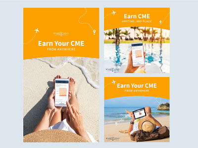 BoardVitals CME Here Campaign ad campaign boardvitals cme illustrator on the go photoshop physicians product design vacation
